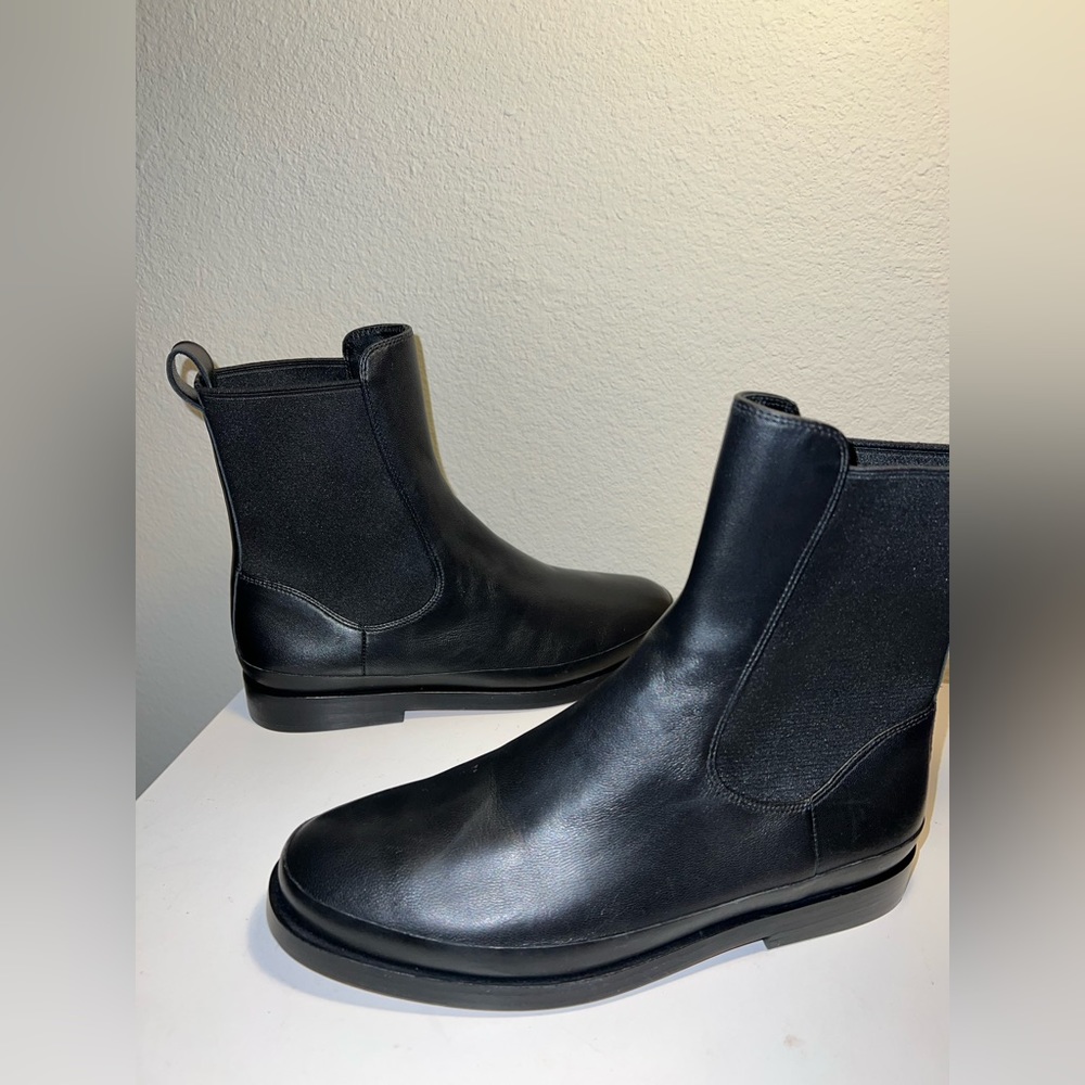 VINCE Cecyl Leather Ankle Boot CHELSEA BLACK WATER REPELLENT Sz8 Org 450$